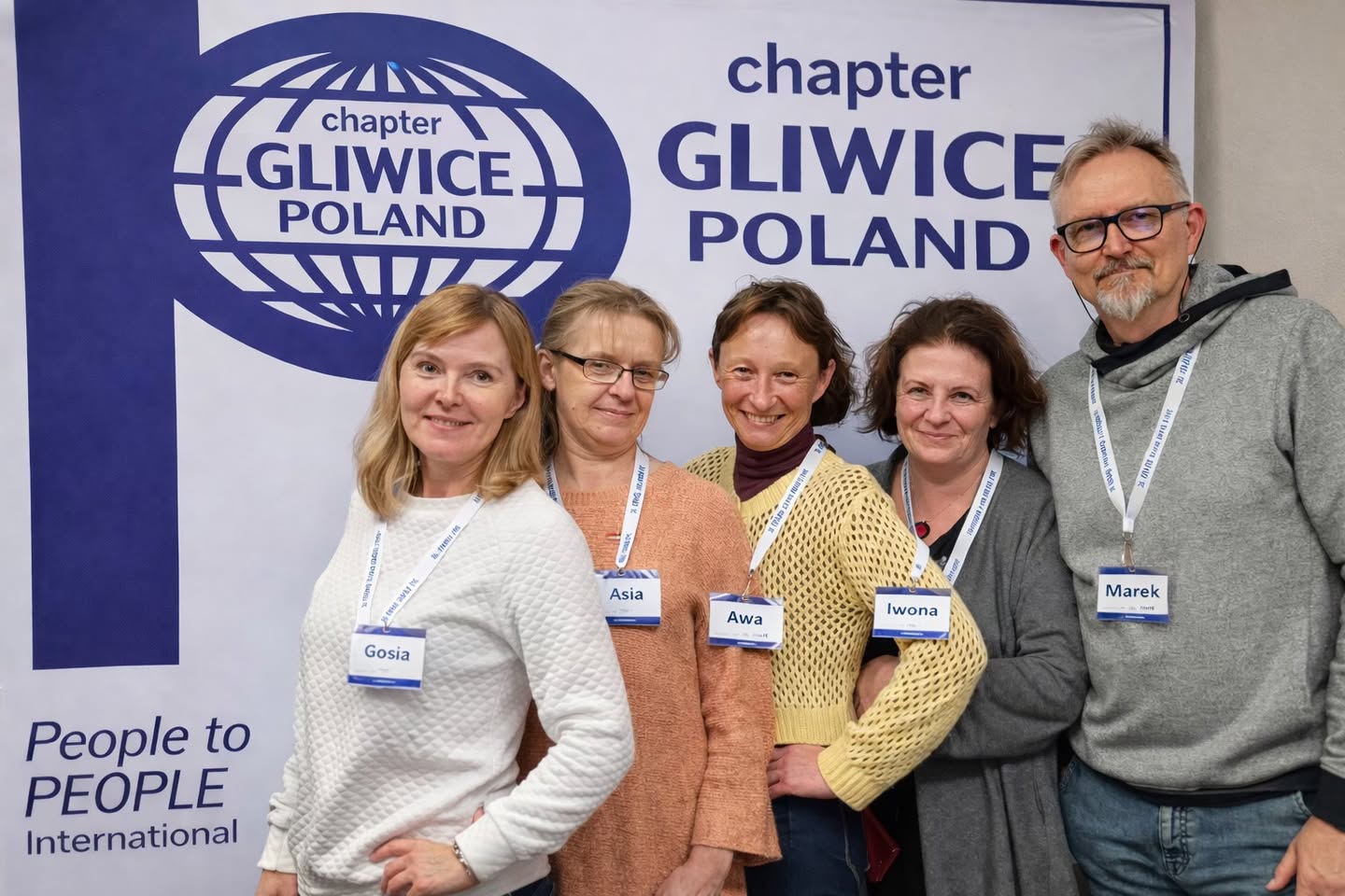 Members of PTPI Chapter Gliwice, Poland - Gosia, Asia, Awa, Iwona and Marek